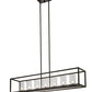 Meyda Lighting Affinity 60" 7-Light Timeless Bronze Island Pendant Light With Clear Shade Glass