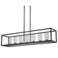 Meyda Lighting Affinity 60" 7-Light Timeless Bronze Island Pendant Light With Clear Shade Glass