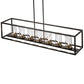 Meyda Lighting Affinity 60" 7-Light Timeless Bronze Island Pendant Light With Clear Shade Glass