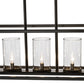 Meyda Lighting Affinity 60" 7-Light Timeless Bronze Island Pendant Light With Clear Shade Glass