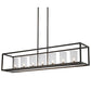 Meyda Lighting Affinity 60" 7-Light Timeless Bronze Island Pendant Light With Clear Shade Glass