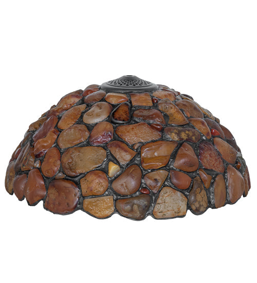 Meyda Lighting Agata 16" Red Jasper Stone Shade