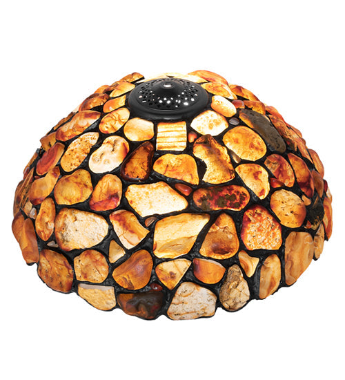 Meyda Lighting Agata 16" Red Jasper Stone Shade