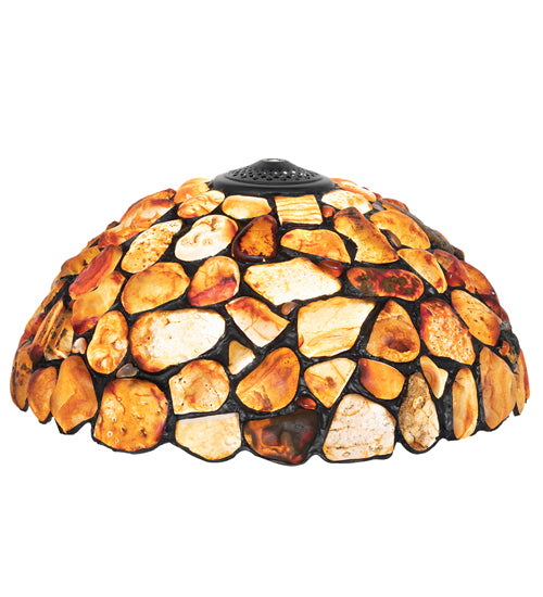 Meyda Lighting Agata 16" Red Jasper Stone Shade