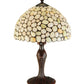 Meyda Lighting Agata 19" Mahogany Bronze Table Lamp With Opal Earthtones Shade Glass