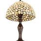 Meyda Lighting Agata 19" Mahogany Bronze Table Lamp With Opal Earthtones Shade Glass