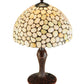 Meyda Lighting Agata 19" Mahogany Bronze Table Lamp With Opal Earthtones Shade Glass