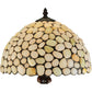 Meyda Lighting Agata 19" Mahogany Bronze Table Lamp With Opal Earthtones Shade Glass