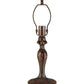 Meyda Lighting Agata 19" Mahogany Bronze Table Lamp With Opal Earthtones Shade Glass