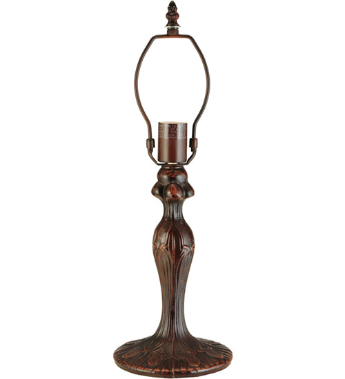 Meyda Lighting Agata 19" Mahogany Bronze Table Lamp With Opal Earthtones Shade Glass