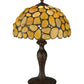 Meyda Lighting Agata 20" Mahogany Bronze Table Lamp With Yellow Earthtones Shade Glass