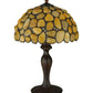 Meyda Lighting Agata 20" Mahogany Bronze Table Lamp With Yellow Earthtones Shade Glass