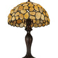 Meyda Lighting Agata 20" Mahogany Bronze Table Lamp With Yellow Earthtones Shade Glass