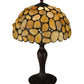 Meyda Lighting Agata 20" Mahogany Bronze Table Lamp With Yellow Earthtones Shade Glass