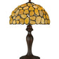 Meyda Lighting Agata 20" Mahogany Bronze Table Lamp With Yellow Earthtones Shade Glass