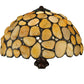 Meyda Lighting Agata 20" Mahogany Bronze Table Lamp With Yellow Earthtones Shade Glass