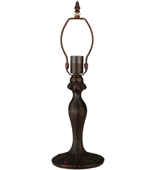 Meyda Lighting Agata 20" Mahogany Bronze Table Lamp With Yellow Earthtones Shade Glass