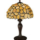 Meyda Lighting Agata 20" Mahogany Bronze Table Lamp With Yellow Earthtones Shade Glass