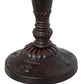 Meyda Lighting Agata 23" 2-Light Mahogany Bronze Table Lamp With Orange Stone Shade