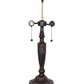 Meyda Lighting Agata 23" 2-Light Mahogany Bronze Table Lamp With Orange Stone Shade