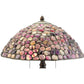 Meyda Lighting Agata 25" 2-Light Mahogany Bronze Table Lamp With Purple Earthtones Shade Glass