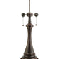Meyda Lighting Agata 25" 2-Light Mahogany Bronze Table Lamp With Purple Earthtones Shade Glass