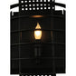 Meyda Lighting Agate 10" Black Wall Sconce With Creme Carrare Idalight Shade Glass