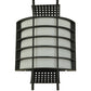 Meyda Lighting Agate 10" Black Wall Sconce With Creme Carrare Idalight Shade Glass