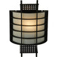 Meyda Lighting Agate 10" Black Wall Sconce With Creme Carrare Idalight Shade Glass