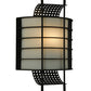 Meyda Lighting Agate 10" Black Wall Sconce With Creme Carrare Idalight Shade Glass