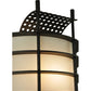 Meyda Lighting Agate 10" Black Wall Sconce With Creme Carrare Idalight Shade Glass