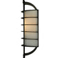 Meyda Lighting Agate 10" Black Wall Sconce With Creme Carrare Idalight Shade Glass
