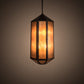 Meyda Lighting Agnes 18" 8-Light Mahogany Bronze Pendant Light With Amber Mica Shade Glass