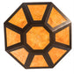 Meyda Lighting Agnes 18" 8-Light Mahogany Bronze Pendant Light With Amber Mica Shade Glass