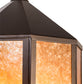 Meyda Lighting Agnes 18" 8-Light Mahogany Bronze Pendant Light With Amber Mica Shade Glass