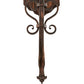 Meyda Lighting Ahriman 10" 3-Light Cimarron Bronze Wall Sconce With Amber Faux Candlelight