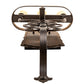 Meyda Lighting Ahriman 10" 3-Light Classic Rust Wall Sconce With Amber Faux Candlelight