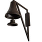 Meyda Lighting Aideen 14" Oil Rubbed Bronze Wall Sconce With Clear Shade Glass