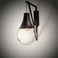 Meyda Lighting Aideen 14" Oil Rubbed Bronze Wall Sconce With Clear Shade Glass