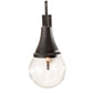 Meyda Lighting Aideen 14" Oil Rubbed Bronze Wall Sconce With Clear Shade Glass