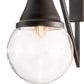 Meyda Lighting Aideen 14" Oil Rubbed Bronze Wall Sconce With Clear Shade Glass