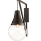 Meyda Lighting Aideen 14" Oil Rubbed Bronze Wall Sconce With Clear Shade Glass