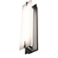 Meyda Lighting Akranes 4" Flat Black Wall Sconce With White Opal Shade Glass