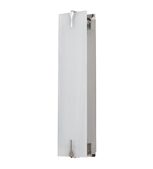 Meyda Lighting Akranes 4" LED Chrome Wall Sconce With White Opal Shade Glass