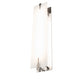 Meyda Lighting Akranes 4" LED Chrome Wall Sconce With White Opal Shade Glass