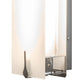 Meyda Lighting Akranes 4" LED Chrome Wall Sconce With White Opal Shade Glass