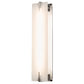 Meyda Lighting Akranes 4" LED Chrome Wall Sconce With White Opal Shade Glass