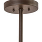 Meyda Lighting Alaine 24" 3-Light Cafe Noir Semi-flush Mount Light With Beige Sahara Taupe Idalight Shade Glass