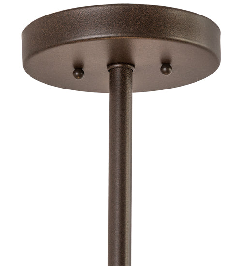 Meyda Lighting Alaine 24" 3-Light Cafe Noir Semi-flush Mount Light With Beige Sahara Taupe Idalight Shade Glass