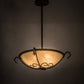 Meyda Lighting Alaine 24" 3-Light Cafe Noir Semi-flush Mount Light With Beige Sahara Taupe Idalight Shade Glass
